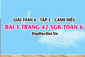 Giải bài 1 trang 42 Toán 6 Tập 1 SGK Cánh Diều